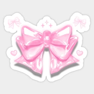 Coquette pink bow Sticker